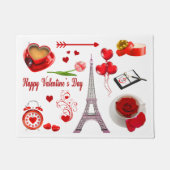 Valentine's Day Romantic Mon Amour Loved Couple ドアマット (正面)