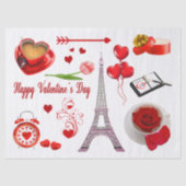 Valentine's Day Romantic Mon Amour Loved Couple 薄葉紙 (正面)