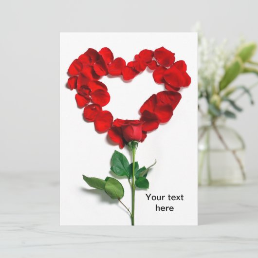 Valentine's day Rose heart シーズンカード (スタンド正面)