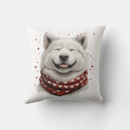 Valentines Day Samoyed Dog クッション (裏面)