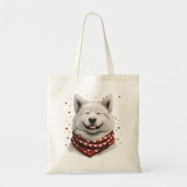 Valentines Day Samoyed Dog トートバッグ