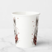 Valentines Day Samoyed Dog 紙コップ (左)