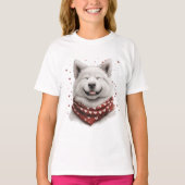 Valentines Day Samoyed Dog Tシャツ (正面)