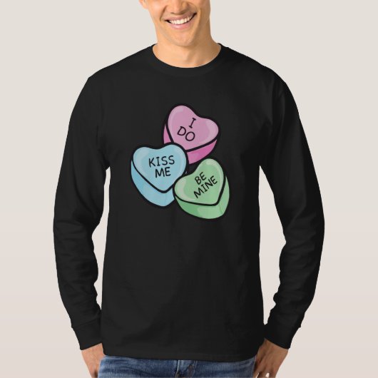 Valentine's Day Saying Hearts Tシャツ (正面)