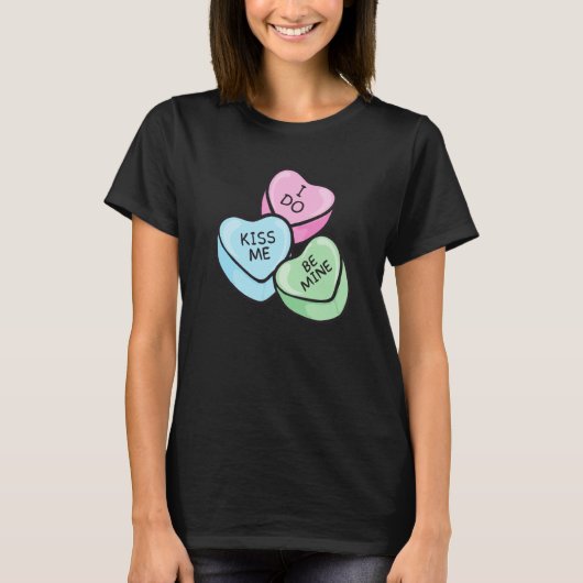 Valentine's Day Saying Hearts Tシャツ (正面)