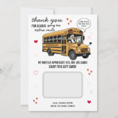 Valentine's Day School Bus Driver Gift Card Holder サンキューカード (正面)