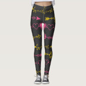Valentine's Day Seamless Pattern Leggings レギンス (正面)