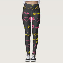Valentine's Day Seamless Pattern Leggings レギンス
