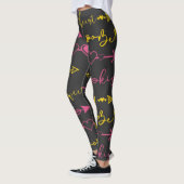 Valentine's Day Seamless Pattern Leggings レギンス (左)