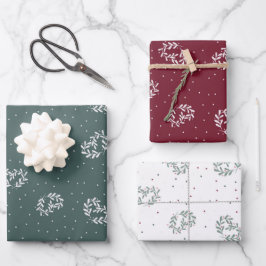 Valentine's Day set of three wrapping paper. ラッピングペーパーシート