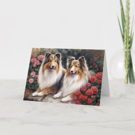 Valentine's Day Sheltie カード