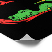 Valentines Day Shirt Funny Heart Trex Sleeng Dinos ポスター (角)