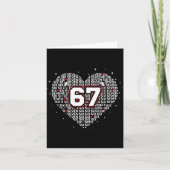 Valentines Day Six Seven 67 Meme 6 7 Heart Boys Gi カード (正面)