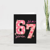 Valentines Day Six Seven 67 Meme 6 7 Heart Boys Gi カード (正面)