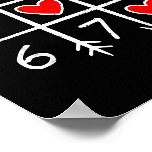 Valentines Day Six Seven 67 Meme 6 7 Heart Boys Gi ポスター (角)