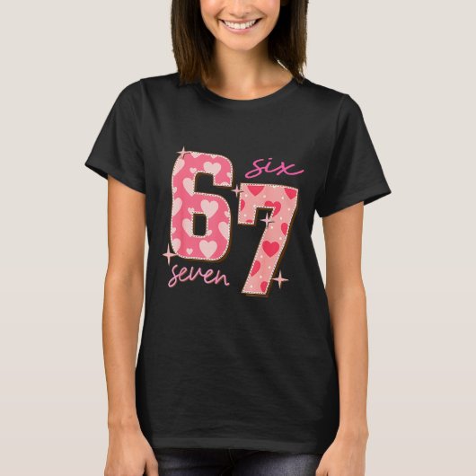 Valentines Day Six Seven 67 Meme 6 7 Heart Boys Gi Tシャツ (正面)