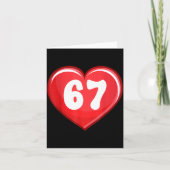 Valentine's Day Six Seven Hearts 6 7 Meme Gen Alph カード (正面)