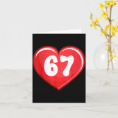 Valentine's Day Six Seven Hearts 6 7 Meme Gen Alph カード (黄色い花)