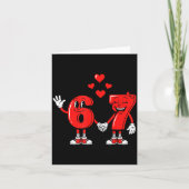 Valentine's Day Six Seven Hearts 6 7 Meme Gen Alph カード (正面)