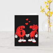 Valentine's Day Six Seven Hearts 6 7 Meme Gen Alph カード (黄色い花)