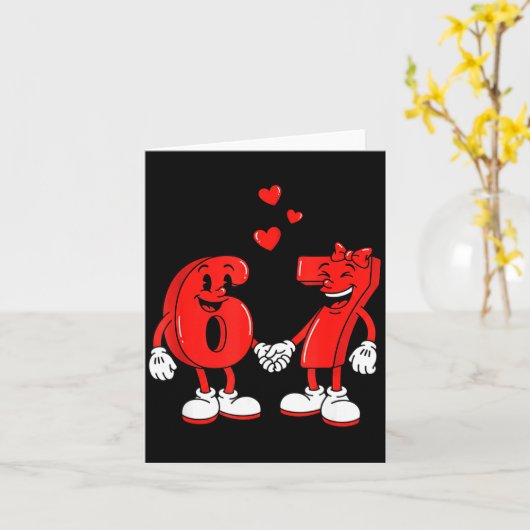 Valentine's Day Six Seven Hearts 6 7 Meme Gen Alph カード (黄色い花)