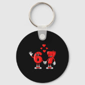 Valentine's Day Six Seven Hearts 6 7 Meme Gen Alph キーホルダー (正面)