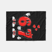 Valentine's Day Six Seven Hearts 6 7 Meme Gen Alph フリースブランケット (正面(横))