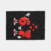 Valentine's Day Six Seven Hearts 6 7 Meme Gen Alph フリースブランケット (正面(横))