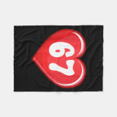 Valentine's Day Six Seven Hearts 6 7 Meme Gen Alph フリースブランケット (正面(横))