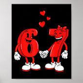 Valentine's Day Six Seven Hearts 6 7 Meme Gen Alph ポスター (正面)