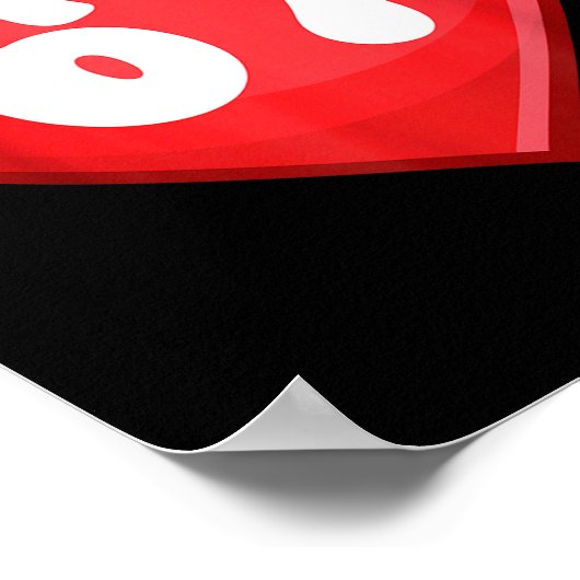 Valentine's Day Six Seven Hearts 6 7 Meme Gen Alph ポスター (角)