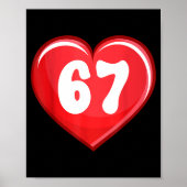 Valentine's Day Six Seven Hearts 6 7 Meme Gen Alph ポスター (正面)