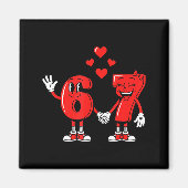 Valentine's Day Six Seven Hearts 6 7 Meme Gen Alph マグネット (正面)