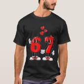 Valentine's Day Six Seven Hearts 6 7 Meme Gen Alph Tシャツ (正面)