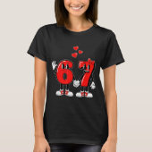 Valentine's Day Six Seven Hearts 6 7 Meme Gen Alph Tシャツ (正面)