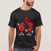 Valentine's Day Six Seven Hearts 6 7 Meme Gen Alph Tシャツ (正面)
