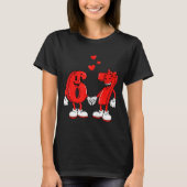 Valentine's Day Six Seven Hearts 6 7 Meme Gen Alph Tシャツ (正面)