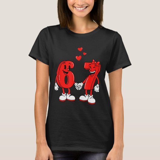 Valentine's Day Six Seven Hearts 6 7 Meme Gen Alph Tシャツ (正面)