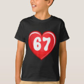 Valentine's Day Six Seven Hearts 6 7 Meme Gen Alph Tシャツ (正面)