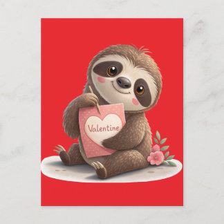 Valentine's Day Sloth シーズンポストカード