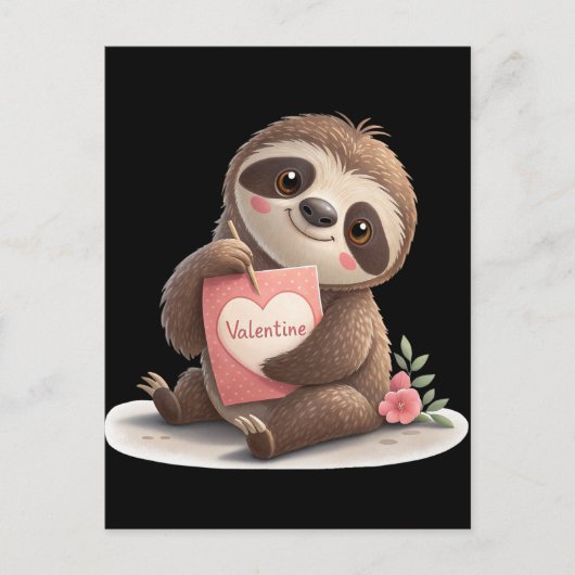 Valentine's Day Sloth シーズンポストカード (正面)