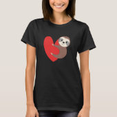 Valentine's Day Sloth Heart Sloth Animal Sloth Lov Tシャツ (正面)