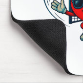 Valentines Day Soccer Goalkeeper Funny Heart Boys  マウスパッド (コーナー)