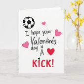 Valentines Day Soccer Kick Card カード (黄色い花)
