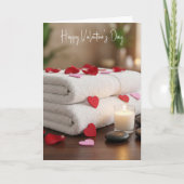 Valentine's Day Spa with Hearts カード (正面)