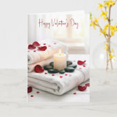 Valentine's Day Spa with Rose Petals カード (黄色い花)