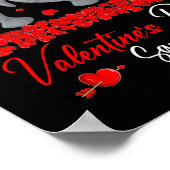 Valentine's Day Squad Three Cute Manatees Zoo Anim ポスター (角)