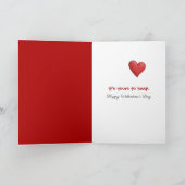 Valentine's Day Stick Figure Boy  カード (内部)