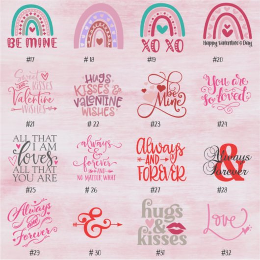 VALENTINES DAY STICKERS – タイトルページ –  シール (正面)