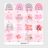 VALENTINES DAY STICKERS – タイトルページ –  シール (シート)